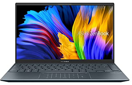 ASUS Zenbook 14 Laptop | 14 FHD Display | AMD R9 5900HX | 16 GB RAM | 512 GB SSD | AMD Radeon Vega 7 Graphics | Windows 11 | QWERTZ Tastatur | Pine Grey