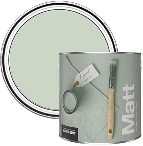 Rust-Oleum Colours Matt Emulsion Wall and Ceiling Paint - Laurel Green 2.5L