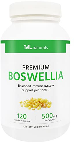 ML Naturals Boswellia 500mg (Per Serving) – 65% Boswellic Acids – 120 Vegetable Capsules – Supports Healthy Joint Function