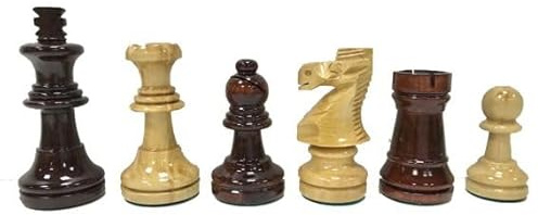Piezas de ajedrez Lujo Staunton clásico, Tamaño 5, Caoba, Brillante, Ideal para Aficionados y Clubes, Piezas de ajedrez para niños y Adultos, Piezas de ajedrez, Juego de Ajedrez de Madera