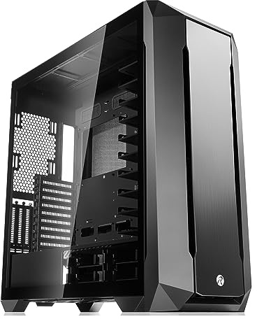 RAIJINTEK ZOFOS Ultra Full Tower PC Gehäuse, Tempered Glass, Front-ARGB-Beleuchtung, Type-C-Anschluss, Hoher Luftstrom, 5,25 Laufwerksschacht, Unterstützt E-ATX, Schwarz