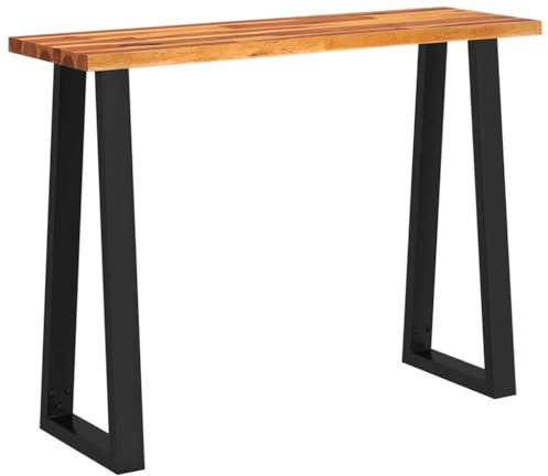 vidaXL Table Console à Live Edge 110x35x80 cm Bois d'acacia Solide