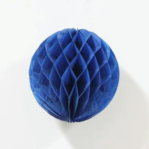 pz/lotto Multicolor Rosso A Nido D'ape Fiore Palla Rotonda Appeso Carta A Nido D'ape Palline Lanterne Artigianato Decorativo Festa di Nozze-blu reale-4 pollici 10 cm