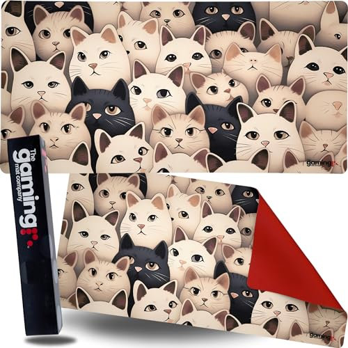 The Gaming Mat Company Single Player MTG Playmat & Gaming Mouse Pad - 72cm x 36cm Cats Gaming Mousepad Compatible with Magic The Gathering Playmats MTG Cards YuGiOh Gaming Mat Large Mouse Pad