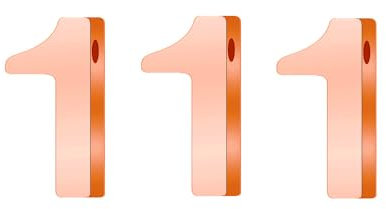 PAURO Damen Herren Zierlich Klobig Engel Nummer 111 Halskette Edelstahl Nummer Charm Anhänger mit Kette, Rose Gold