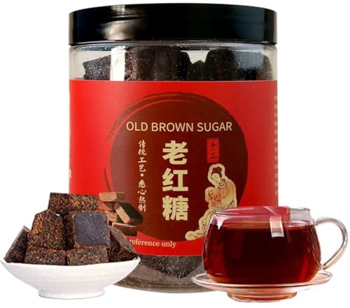 Alter brauner Zucker 250g Karamellgeschmack Handgemachte alte Zuckerwürfel | Ancien Sucre Brun mit knusprigen Backdesserts, Zuckerwürfeln für Getränke, Suppen, Mahlpulver, Siruptee machen