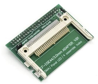 Sonilco CF Compact Flash Carte mémoire vers 2,5 femelle à angle droit IDE 44 broches Adaptateur convertisseur pour ordinateur portable (CF vers IDE femelle 90 degrés)