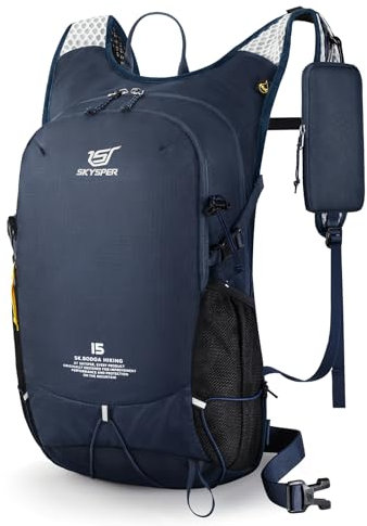 SKYSPER 15L Wanderrucksack Leichter Rucksack Wandern für Herren & Damen, Kleiner Tagesrucksack mit Brustgurt Backpack Outdoor