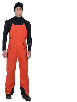 Rossignol Relax Bib Pants - Salopette termica da sci da uomo, impermeabile, tuta da sci, colore: marrone chiaro