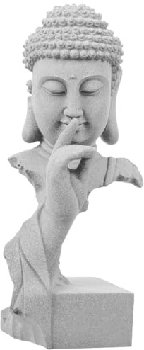 BESPORTBLE Statue de Bouddha d'aquarium : décoration d'aquarium japonaise Figurine de Bouddah Sculpture zen en grès Décoration de paysage sous-marin