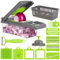 Gemüseschneider, 16 in 1, mit 8 Klingen-ideal als Gemüseschneider manuell, Zwiebelschneider, Gemüsehobel & - schneider-für alle vegetable cutter Anwendungen