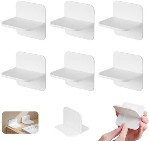 LUHOCIY 6 Stück Kippsicherung Möbel, Wandbefestigung Schrank, Klebewinkel, Entworfen für Die Befestigung und Organisation Aller Arten von Möbeln, Geeignet für Haus, Büro und Andere Raumnutzung