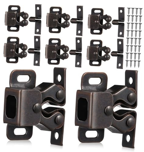 Homoyoyo 8sätze Doppel-rollenverschluss Schrankriegel Aus Robustem Eisen Einfache Montage Vielseitig Einsetzbar Für Schränke Aufbewahrungsboxen Stabile Für Möbel