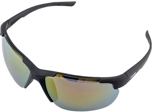 ALPINA DEFEY HR – spegelglas, okrossbara sport- och cykelglasögon med 100% UV-skydd för vuxna - black matt (red) - one Size