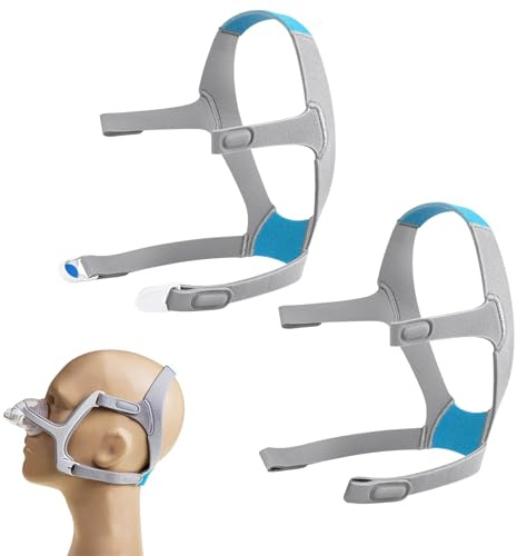 Kopfbedeckung für CPAP Maske 2 Stück Kompatibel mit Airfit/AirTouch N20 CPAP-Maskenband mit Clips Komfortabel Unisex Kopfband