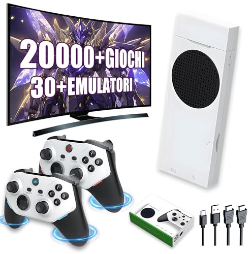 M88 Console per videogiochi retrò Retro Game Stick,20000+ giochi,30+ emulatori,uscita 4K HD 1080*720P,console per videogiochi con doppio controller wireless 2.4G,TV/computer,plug&play (128G)