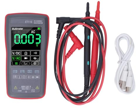 Multimètre à imagerie thermique Testeur de multimètre numérique 2 en 1 ET11S avec caméra thermique 768 pixels Affichage 4000 points pour les ingénieurs électriciens amateurs de