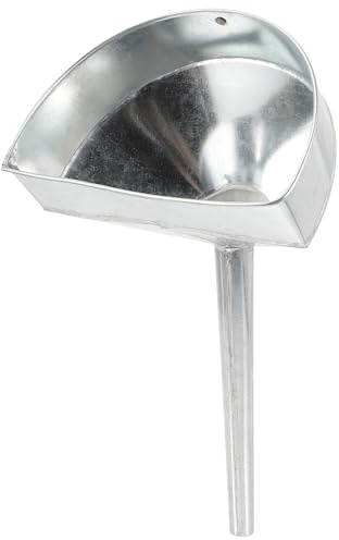 FOMIYES Entonnoir à Carburant en Fer Galvanisé 20 Cm Filtre Inox Intégré, Entonnoir à Huile Grand Diamètre pour Voiture et Moto, Outil pour Remplissage de Réservoir, Secteur Automobile