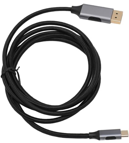 KIMISS Cavo USB Tipo C a DisplayPort 1.4-8K 60 Hz, 10 Gbps con Custodia in Alluminio per Laptop, Telefono Cellulare - 5,9 Piedi per Display Esterni