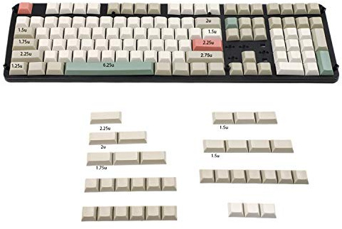 YMDK 143 DSA Blank 9009 Retro PBT Full Keycap for MX Mechanical Keyboard Filco 104 TKL 61 KBD75 Kira96 YMD96 XD64 Tada68 (143 Blank No Legend)(Only Keycap)