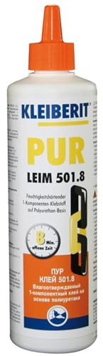Karton 12 x 500-g-Flasche PUR-Leim 501.8 D4-Leim, Holzleim, kurze Verarbeitungszeit