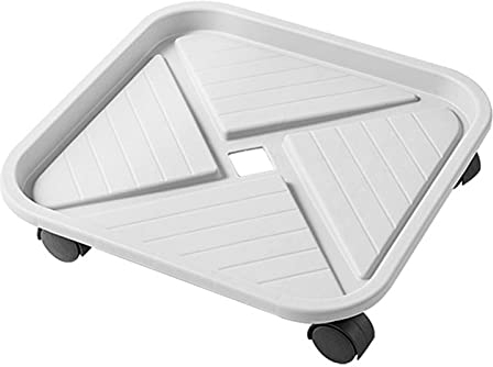 Linsition Plant Roller Plant Pallets Caddy, Saucer Flower Pot for Indoor and Outdoor Use, with 360° Rotating Wheels with Wheels