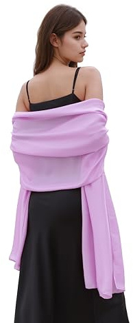 SWAT PANY Stola Damen Festlich Schultertuch Abendkleid Frauen Schal Lila Tücher Chiffon Stola Dünn Pashmina Sommer