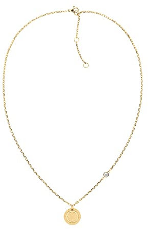 Tommy Hilfiger Jewelry Halskette mit Anhänger für Damen in Gelbgold mit Kristallen - 2780699