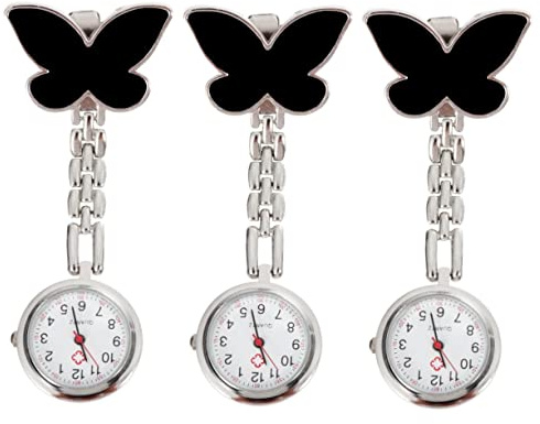 UKCOCO Ansteckuhr 3st Schwesterntisch Broschenclip Aus Kristall Clips Für Blumenuhren Frauen Diamantuhr Brosche Uhr Damenuhren Für Damen Taschenuhr Pflege Legierung Student Einzeigeruhr