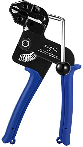 Anxintools Edelstahl Kabelbinder Pistole, Metall Krawatte Wrap Pistole, Metall Zip Tie Tighter Spannen und Schneiden Funktionskabelbinder Pistole (zip gun)