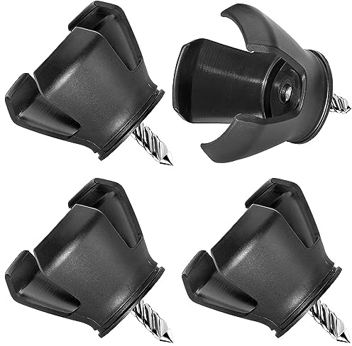 Famgee 3-Prong Golf Ball Retriever Grabber for Golf Putter Grip Portable Pick-up Claw Plastic Picker Upper Suction Cup Grip Sucker Tool Back Saver 4 Pack