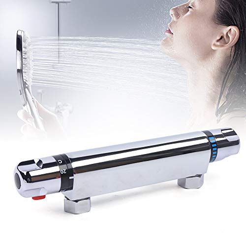 BRRIDE Duscharmatur Brausethermostat, Mischbatterie Bad Dusch Thermostat, Thermosta Armatur 1/2 mit 38 °C Sicherheitstaste, Duscharmatur mit thermostat für Mischbatterie Dusche