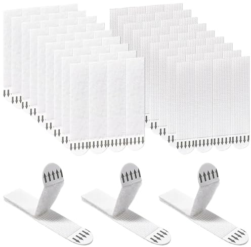 72 Pieces, 36 Pairs 92 x 19 mm Picture Hanging Adhesive Tape, White, Strong, Water-Resistant, Multi Surface, Indoor, Wall, Glass