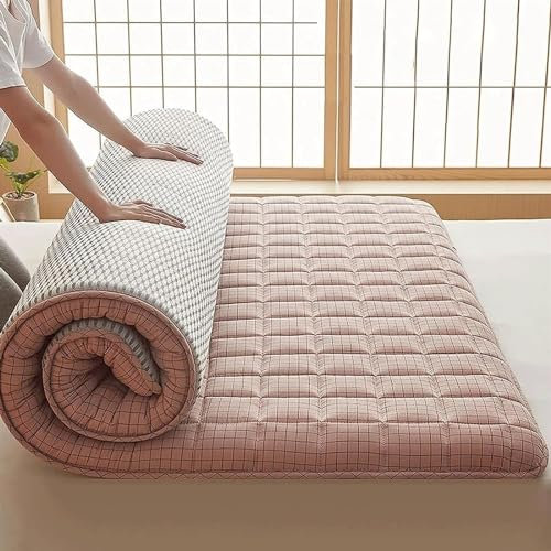 Japanische Futons Warme und atmungsaktive Matratze Traditionelles Baumwoll-Klappbett Tragbar Stepptatami-Matte Matratze verdicken Twin/Full/Queen/King Camping-Matratze ( Color : E , Size : 180*200cm )