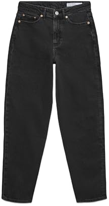 Vero Moda Vmtessa Hr Mom Jeans Ra220 Ga Noos, Mörkgrå denim, 30W x 30L