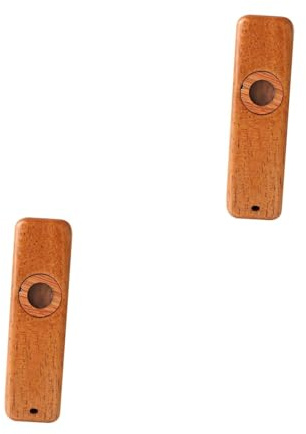 Abaodam 2sätze Holz Kazoo Tragbares Musikinstrument Für Erwachsene Zur Begleitung Von Gitarre Und Ukulele Für Anfänger Und Musikliebhaber Kompakt Und Leicht Zu Transportieren