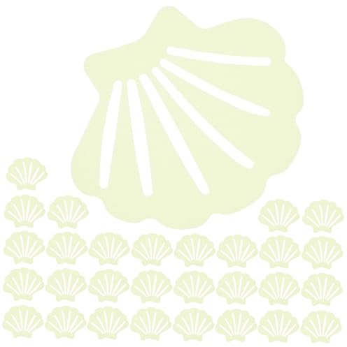 Amosfun 30stücke rutschfeste Aufkleber Für Badewanne Shell Form Anti-rutsch-Aufkleber Selbstklebend Für Dusche Badezimmer Innenbereich