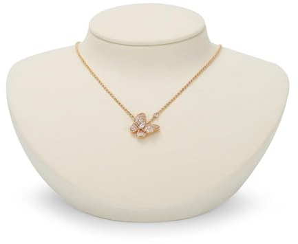 Papten Microfiber Jewelry Bust Display Necklace Pendant Microfiber Jewelry Necklace Display Stand for Showcase(Beige)