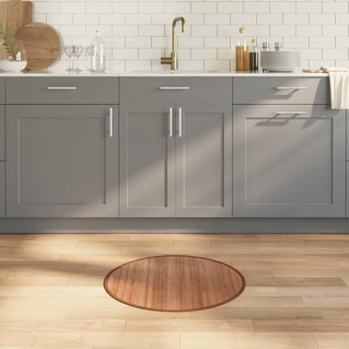 LXYZWRW Dekor-Teppich, rund, natürlich, 60 cm, Bambus-Teppiche