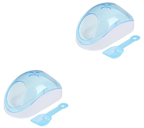 HAPINARY 2stücke Kleintier Sandbad Für Hamster Chinchilla Robuste Kunststoff-badewanne Mit Zufälliger Schaufel Für Stressabbau Und Aktivitätssteigerung Halbdurchsichtiges Design Zur