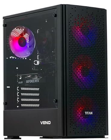 Veno Scorp Gaming PC Desktop Computer: i7-3770 3.90Ghz - 16GB RAM – RX 580 8GB - 256GB SSD - 1TB HDD - 500W 80+ PSU - Vortex ARGB CASE - WIFI - Windows 11