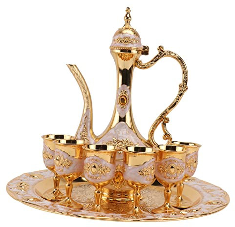 CIYODO Set Da Vino Decorativo Con Rilievo Bicchieri Da Vino Piccoli E Bicchieri Matrimoni Ristoranti E Uso Domestico