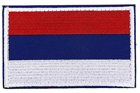 Europäischer Flaggen-Aufnäher, Hochwertiges Polyester, Langlebig und Verschleißfest, Tolles Zubehör für Hüte, Taschen, Jacken, 8,1 X 5,1 Cm groß, Kompatible Hakenrückseite Zum