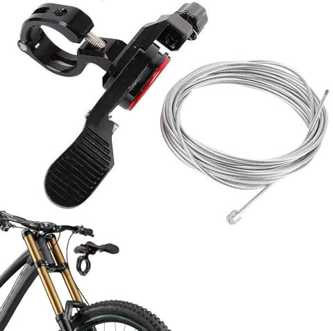 Palanca de Tija de Sillín de Bicicleta, Ajustador de Altura del Asiento Palanca Telescópica de Tija de Sillín Soporte de Manillar Control Remoto de Cable Tubo de Sillín de Bicicletas