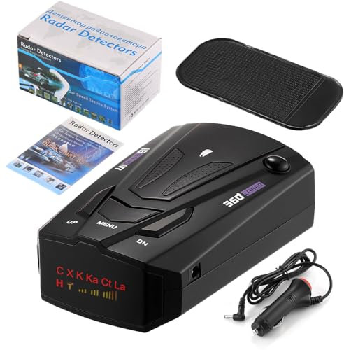 Mcflash Speed Camera Detector, Mcflash Radar Detector, Mcflash Speed Camera Detection with 360 Degree Protection Voice Alerts and and Speed Camera Alerts Vehicle (Black)