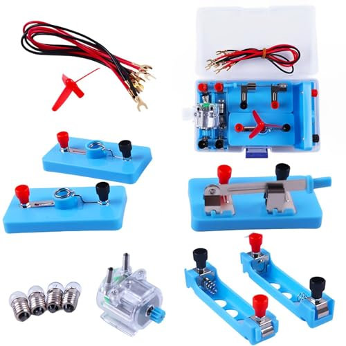 DigHealth Circuit Électrique Kit, Jouets Montessori Éducation, Kit Scientifique de Physique, Jouets Apprentissage Électrique avec Moteur et Ampoule pour Débutant