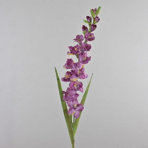 artplants.de Künstliche Gladiole THEOPHORA, violett-gelb, 110cm - Kunstblume Gladiole