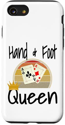 Jeu de cartes humoristique Main et pied Queen Gagnant Maman Mère Grandma Coque pour iPhone SE (2020) / 7 / 8