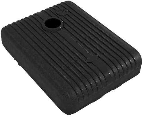 Outsunny Base per Ombrellone da Giardino in HDPE, Basamento per Ombrellone Decentrato Riempibile con 70 kg di Acqua o 90 kg di Sabbia, Supporto per Ombrelloni 130mm con 2 Rotelle e Maniglia, Nero