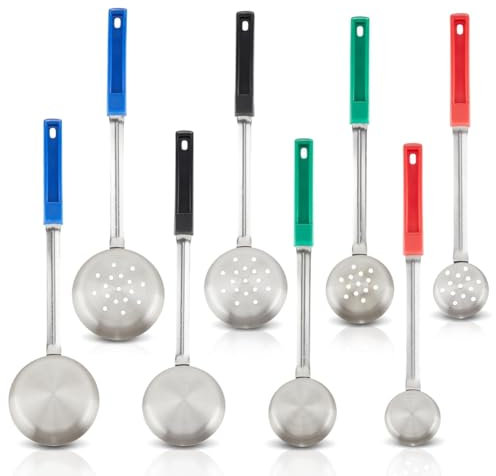 Hxhsgmeh Cucchiaio di servizio per controllo delle porzioni, set combinato di 8 pezzi in acciaio inox, 1 set